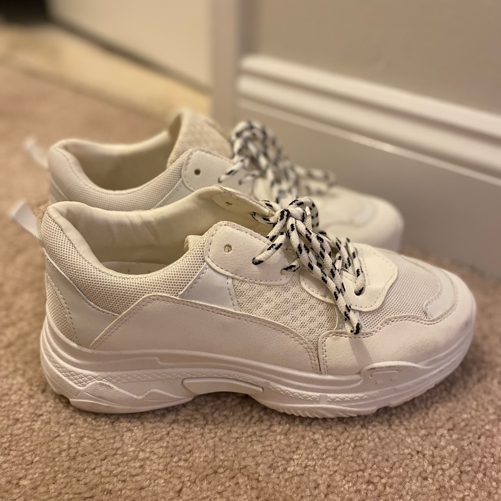 Pretty little thing white sneakers